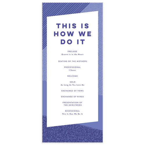 Vibrant Fun Wedding Programs Slate Signature