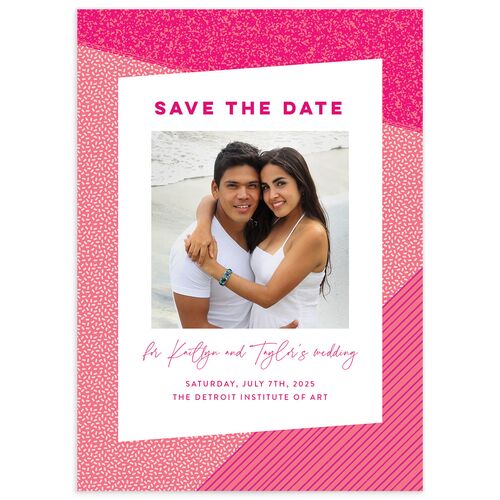 Vibrant Fun Save The Date Cards - 