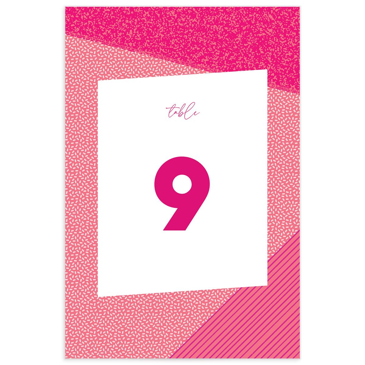 Vibrant Fun Table Numbers Pink Cotton Signature