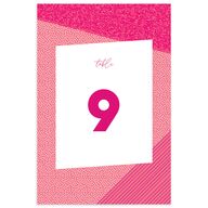 Vibrant Fun Table Numbers Pink Cotton Signature