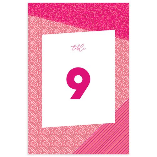 Vibrant Fun Table Numbers Pink Cotton Signature