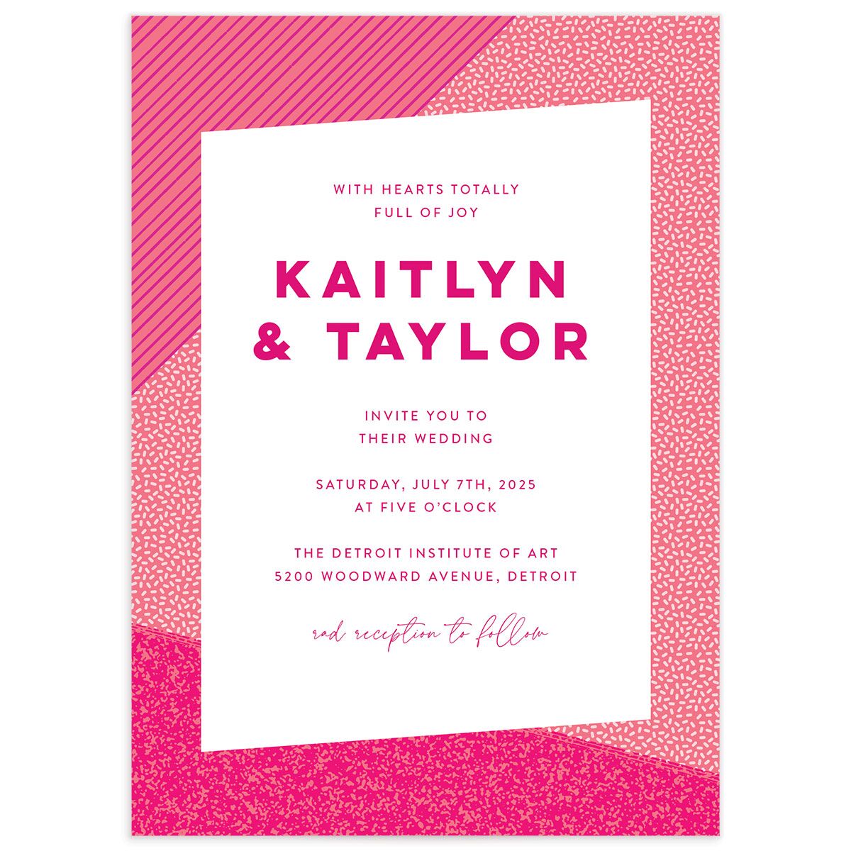 Vibrant Fun Wedding Invitations