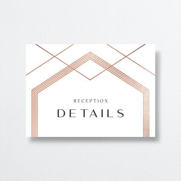 Geometric Elegance Wedding Enclosure Cards front