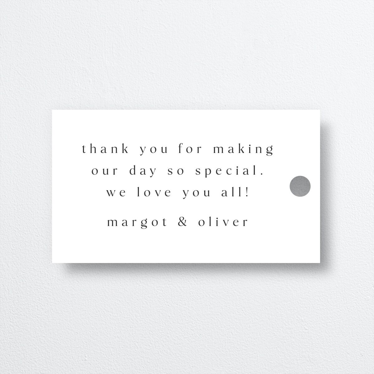 Geometric Elegance Favor Gift Tags back