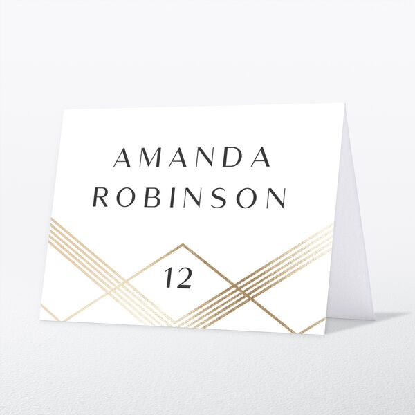 Geometric Elegance Place Cards front