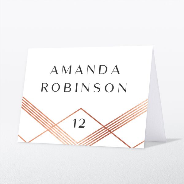 Geometric Elegance Place Cards front