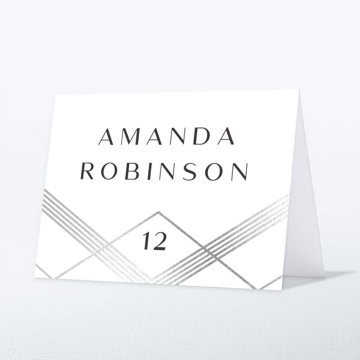 Geometric Elegance Place Cards front