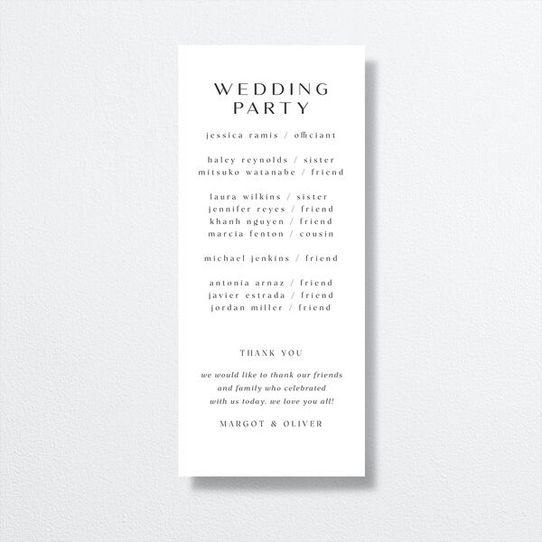 Geometric Elegance Wedding Programs back