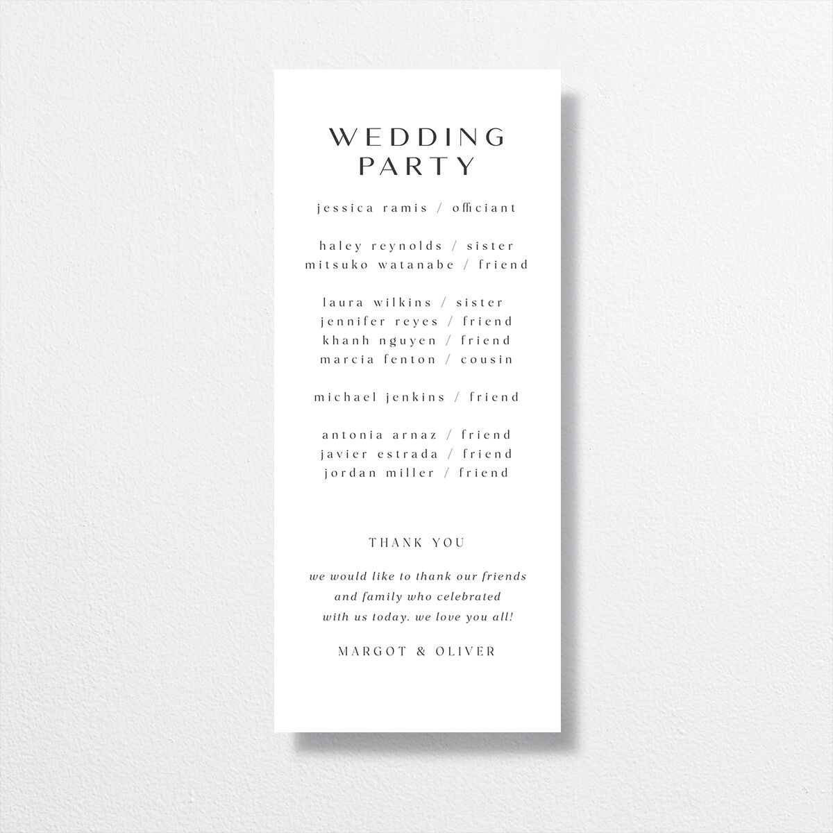 Geometric Elegance Wedding Programs back