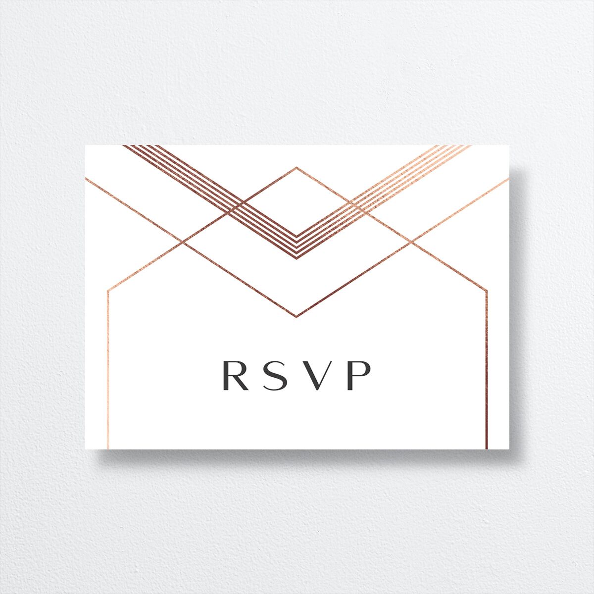 Geometric Elegance Wedding Response Cards front