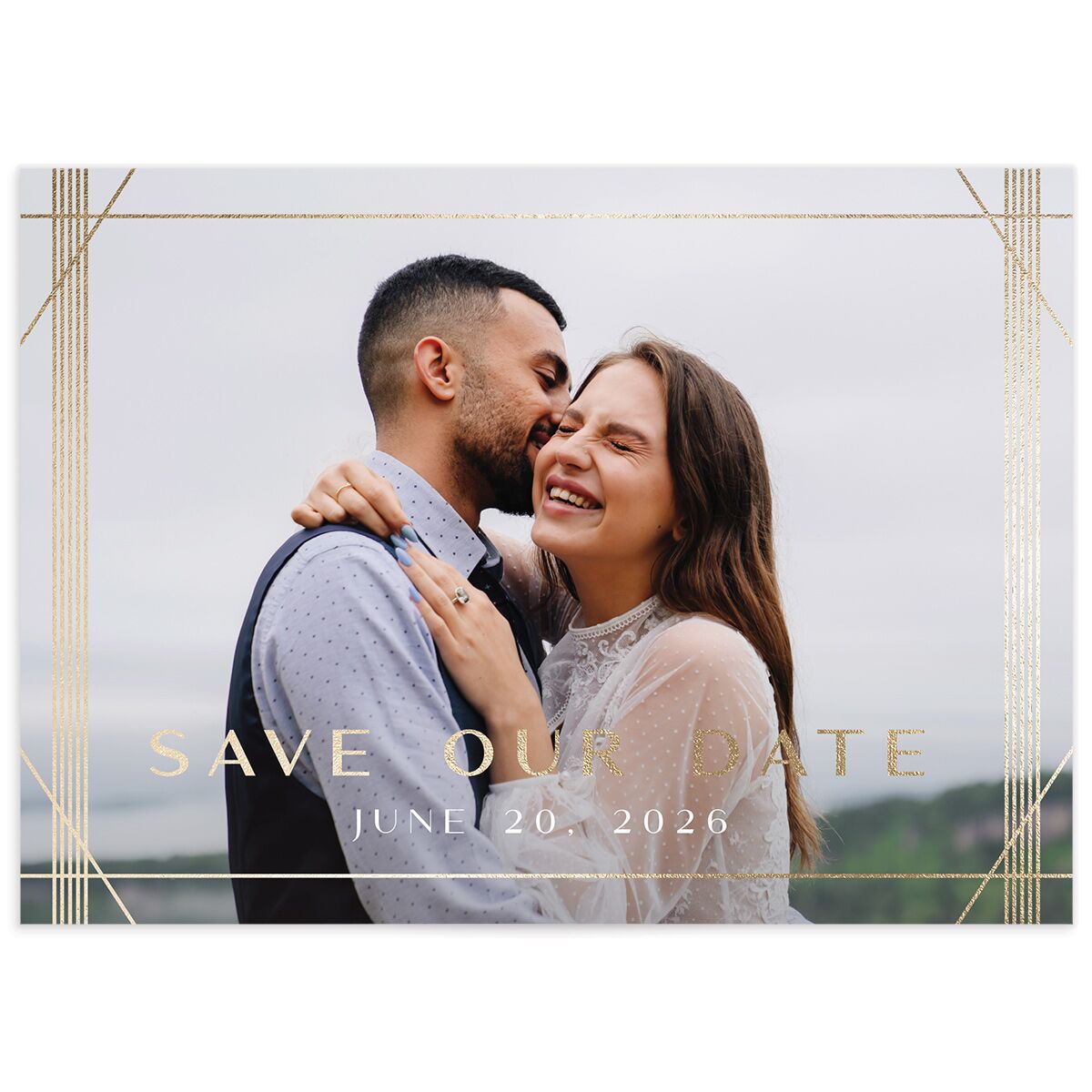 Geometric Elegance Save The Date Cards