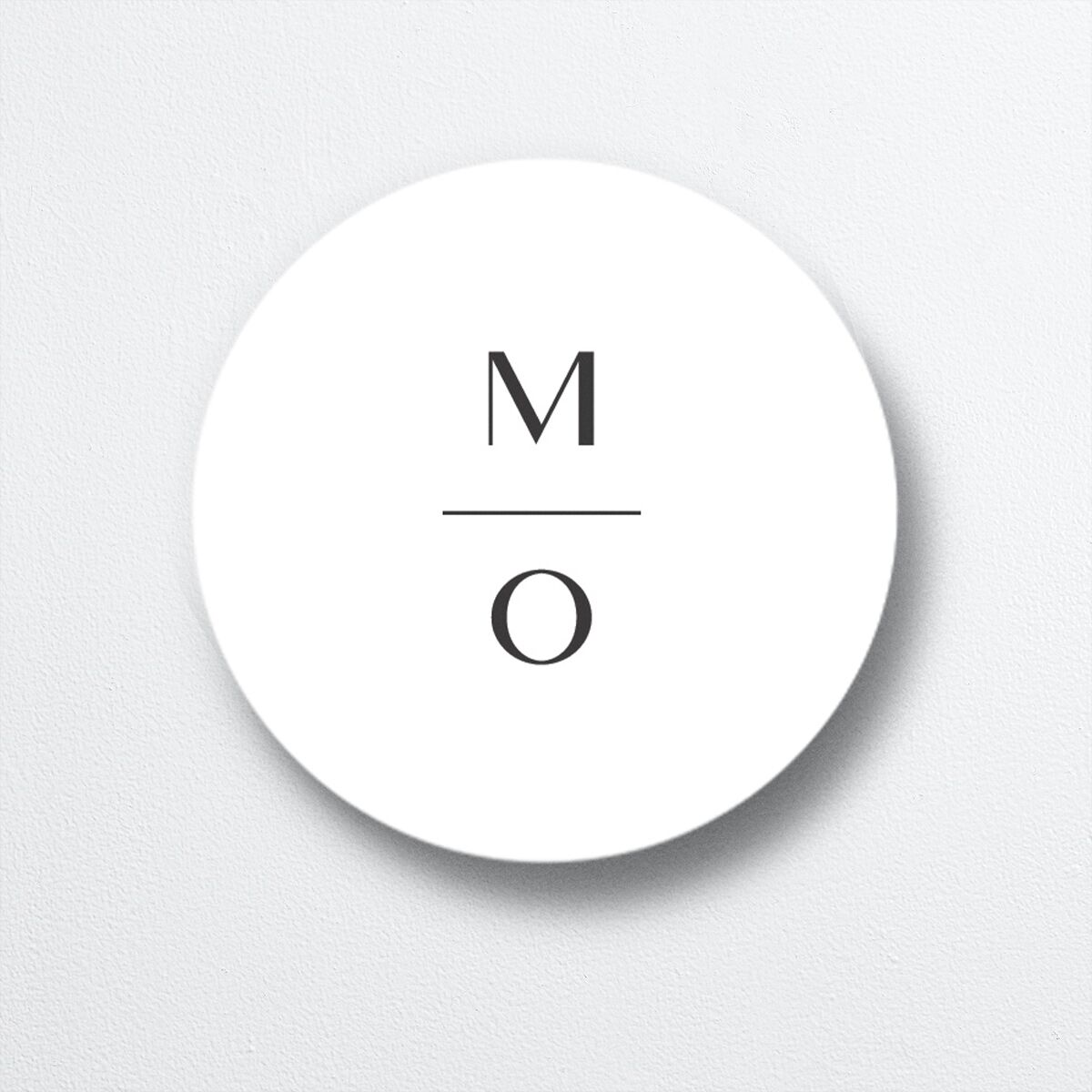 Geometric Elegance Wedding Stickers front in white