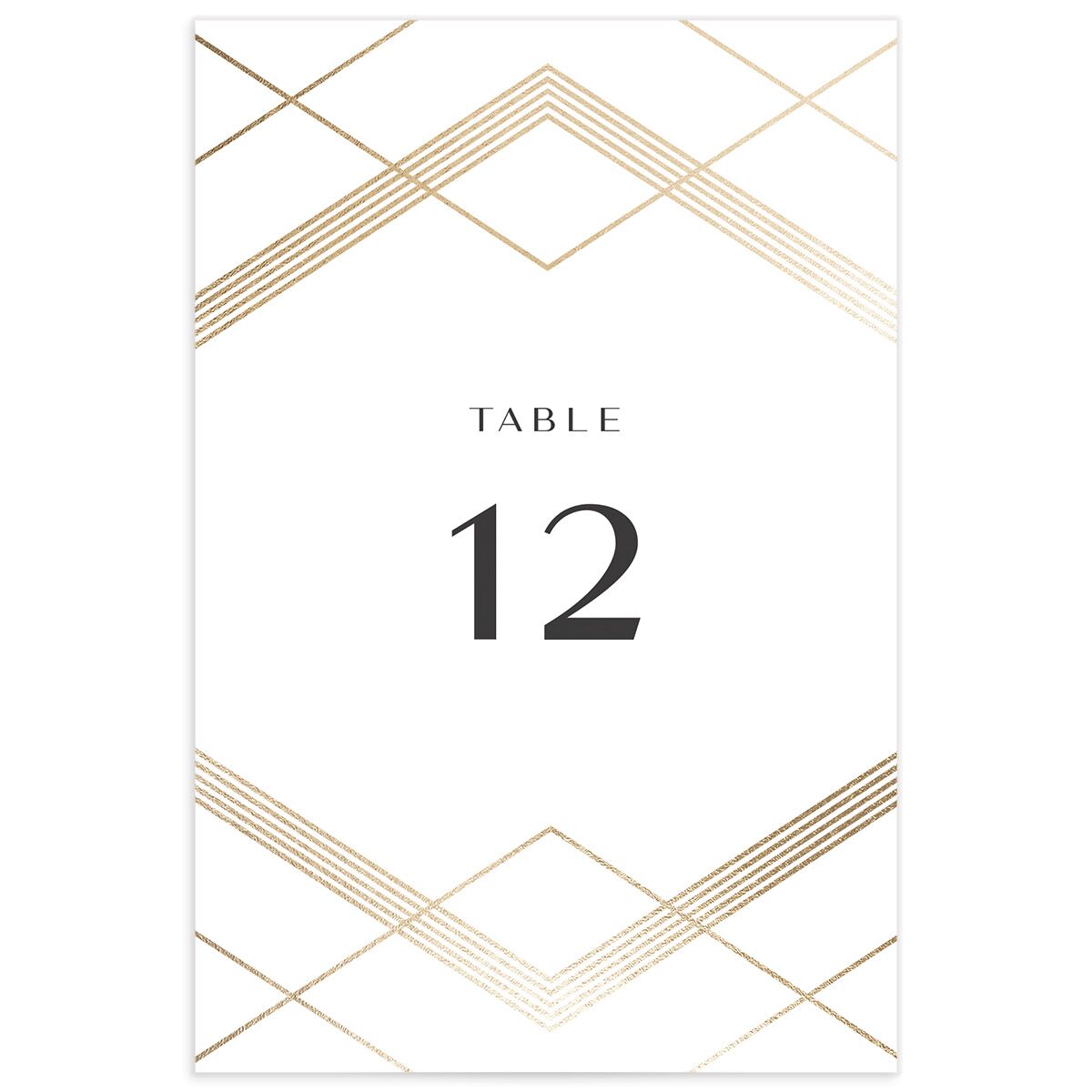 Geometric Elegance Table Numbers