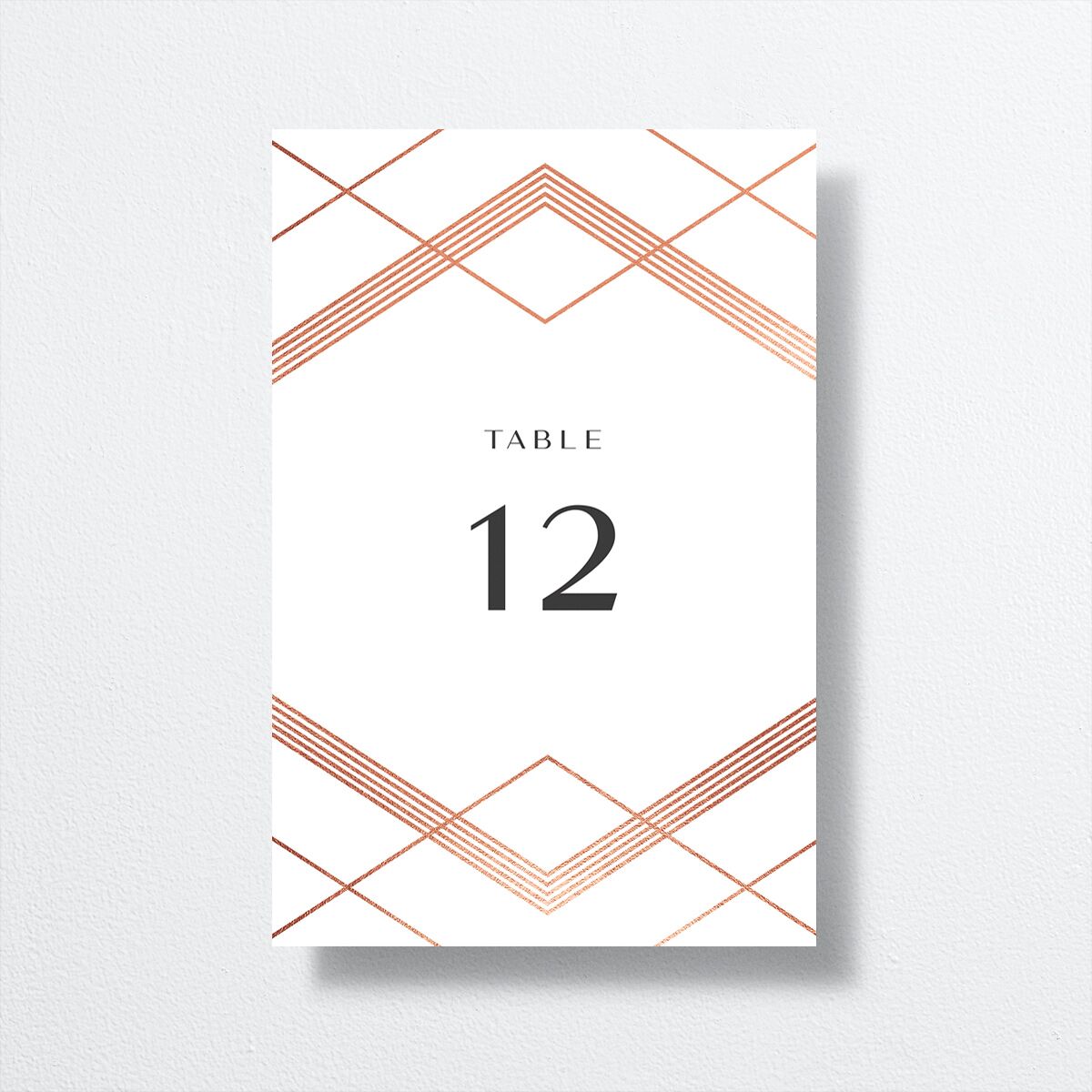 Geometric Elegance Table Numbers front