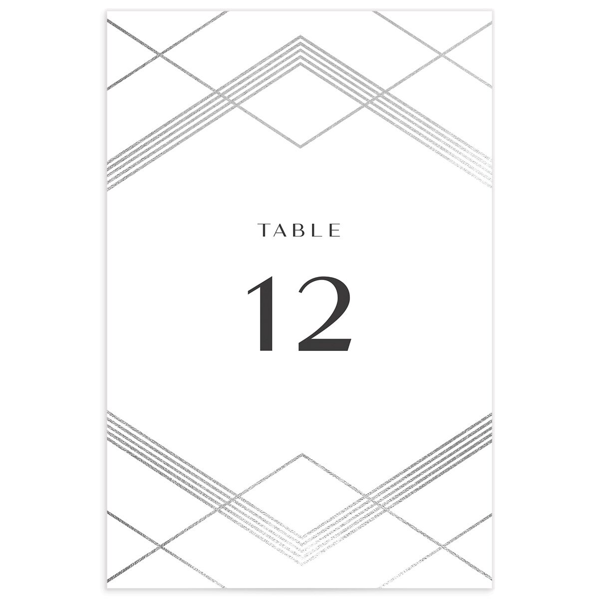 Geometric Elegance Table Numbers