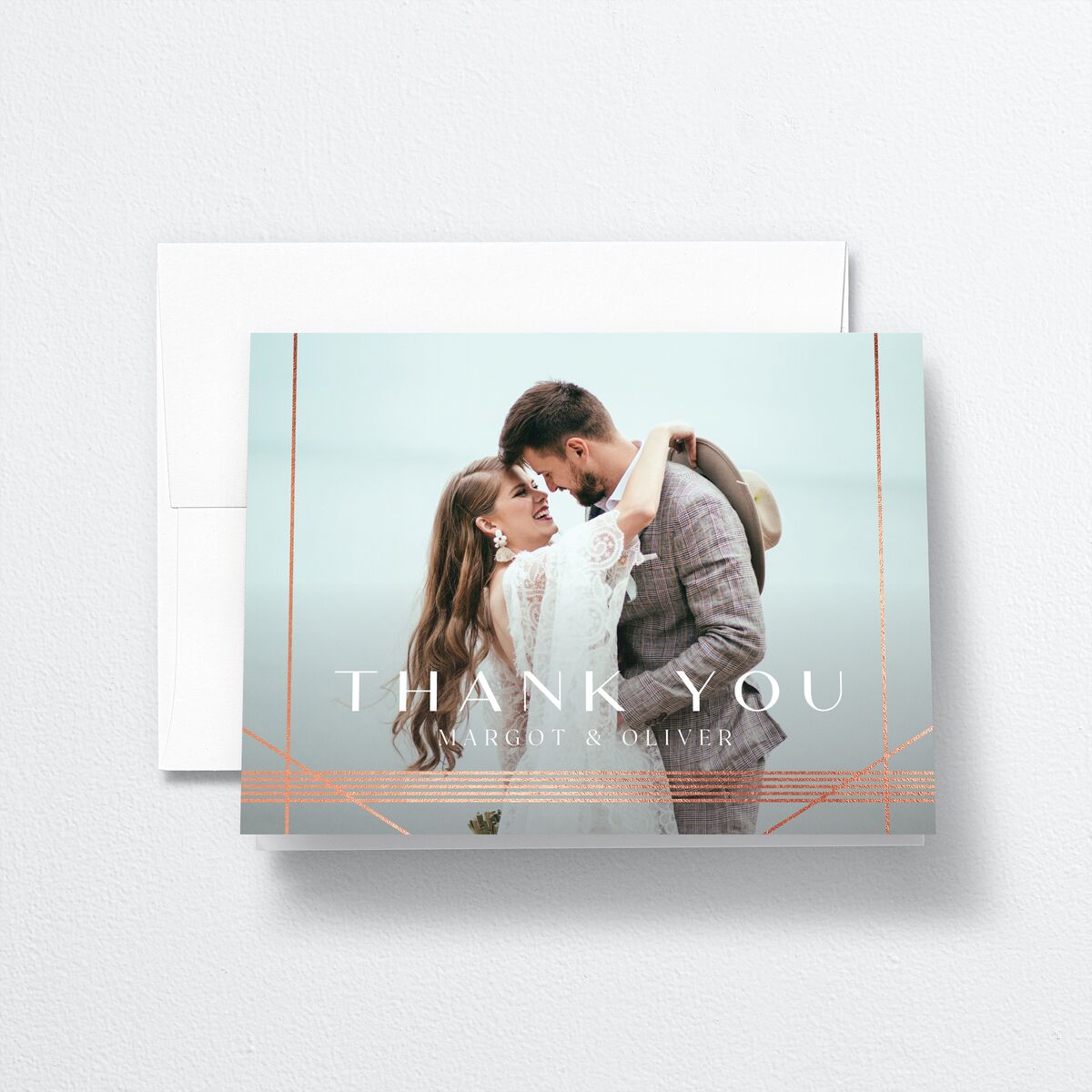 Geometric Elegance Thank You Cards front