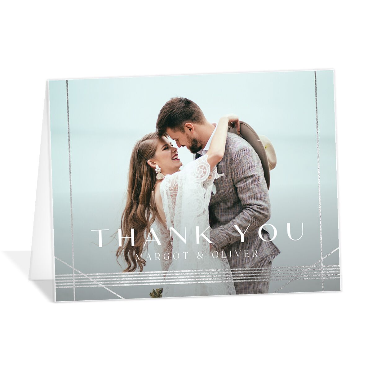 Geometric Elegance Thank You Cards