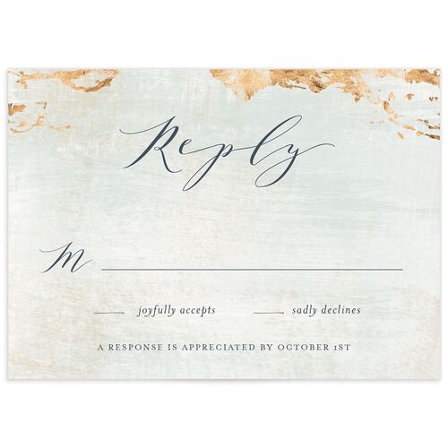 Golden Accent Wedding Response Cards - 