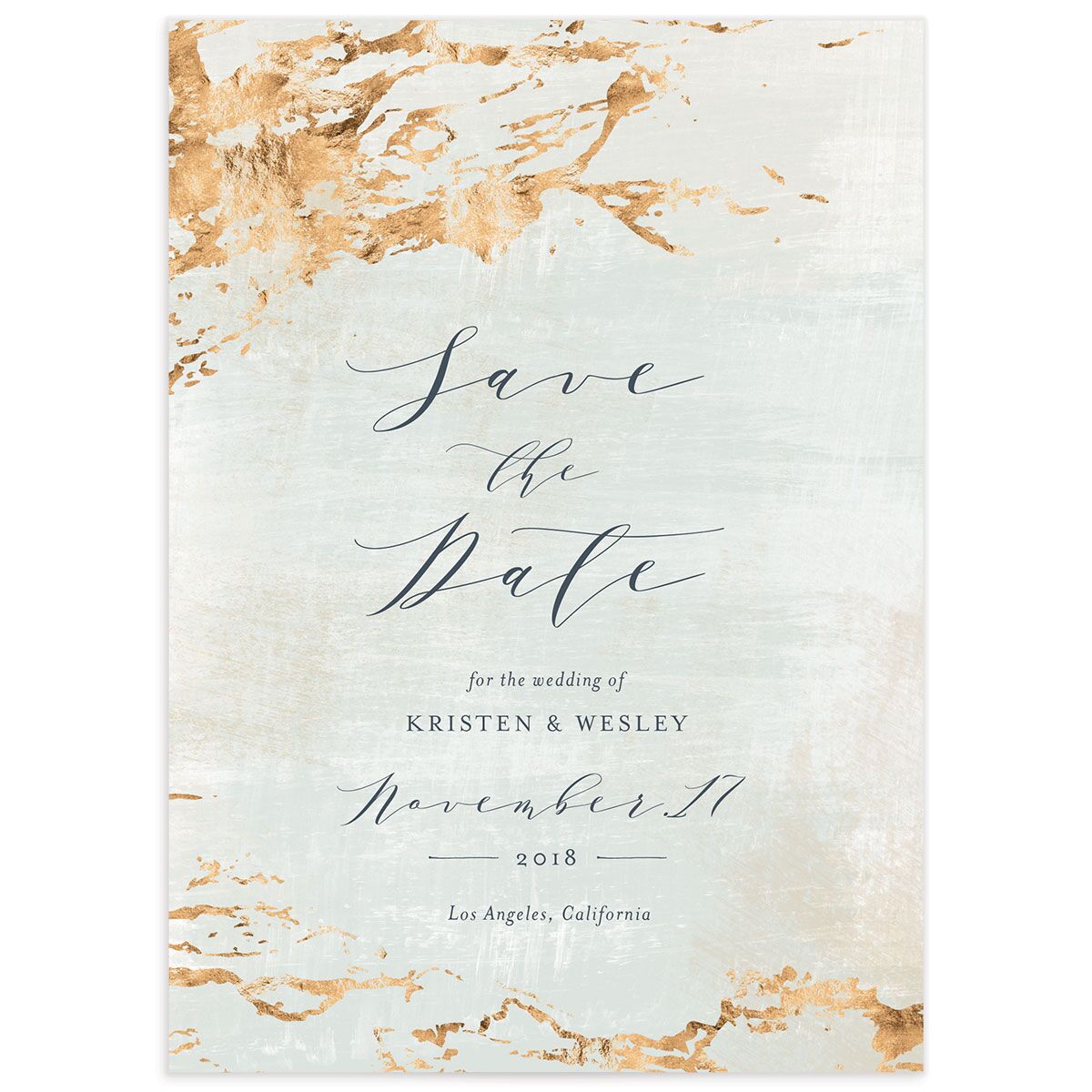 Golden Accent Save the Date Cards