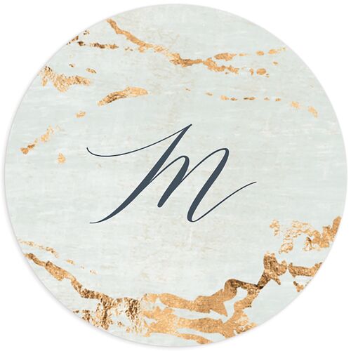 Golden Accent Wedding Stickers - 