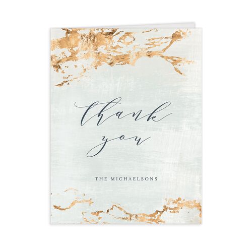 Golden Accent Thank You Cards - 