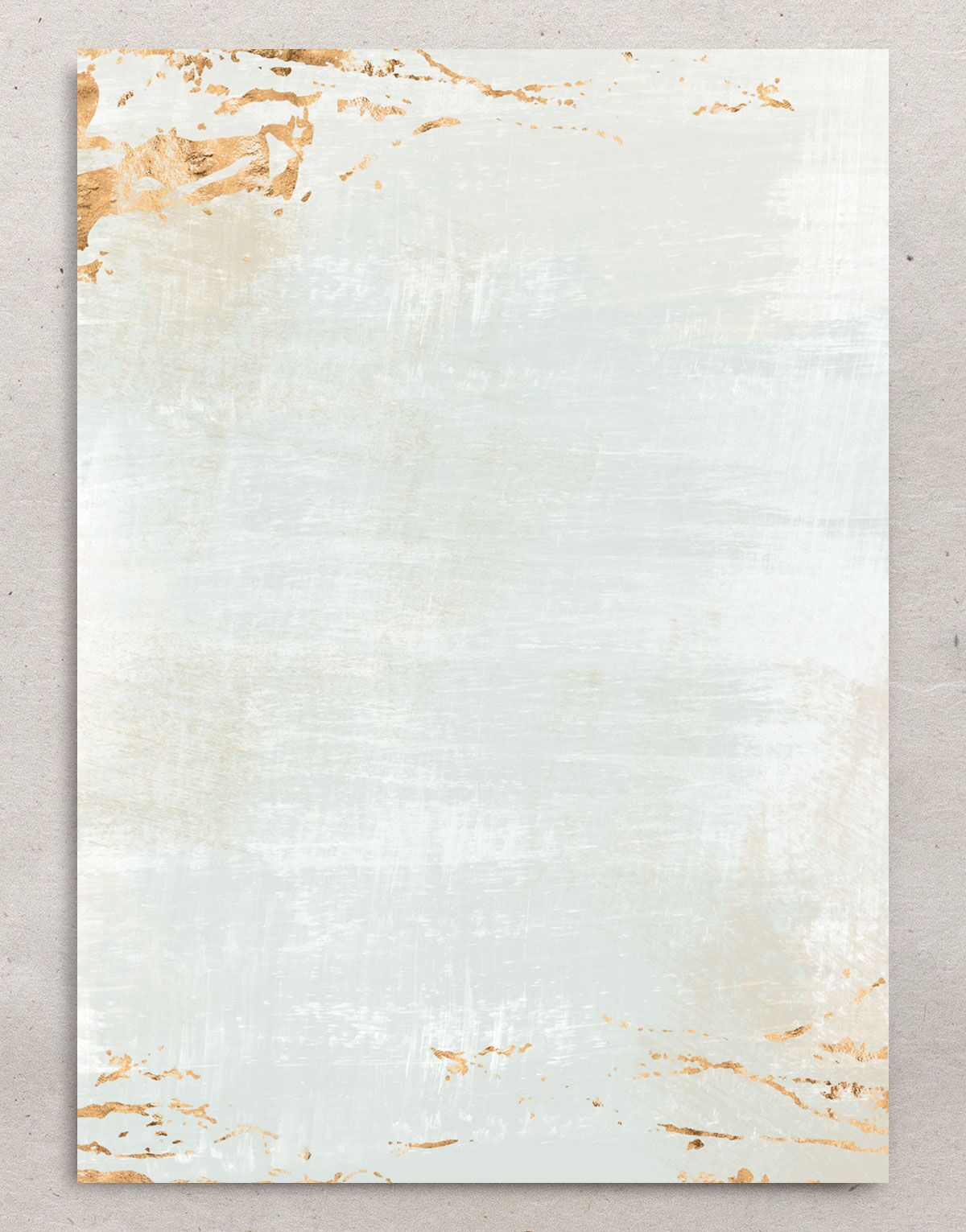 Golden Accent Wedding Invitations back