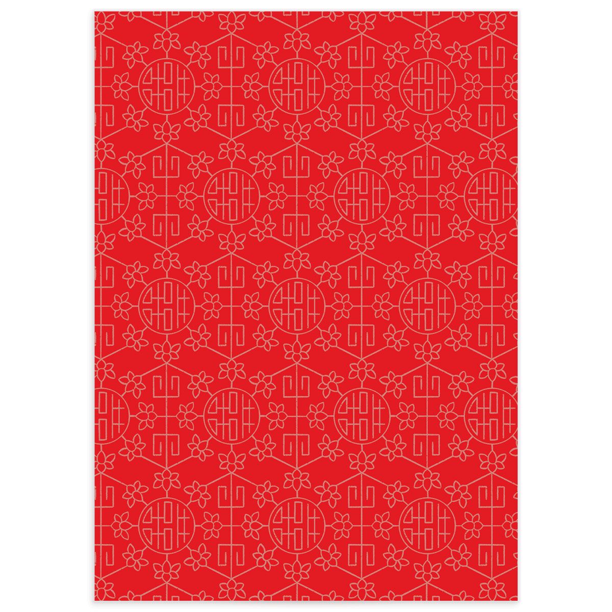 Double Happiness Wedding Enclosure Cards back in red