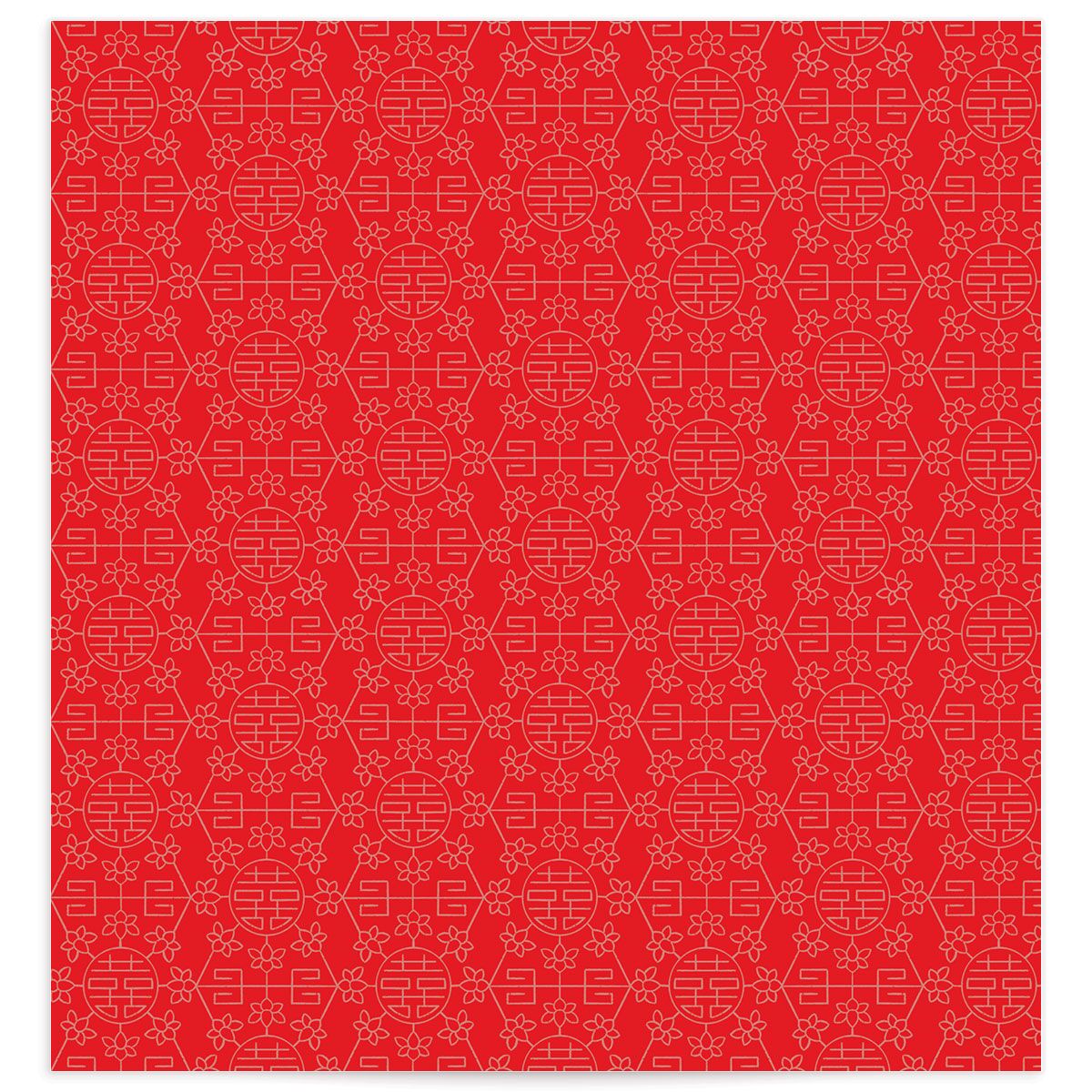 Double Happiness Standard Envelope Liners front in red
