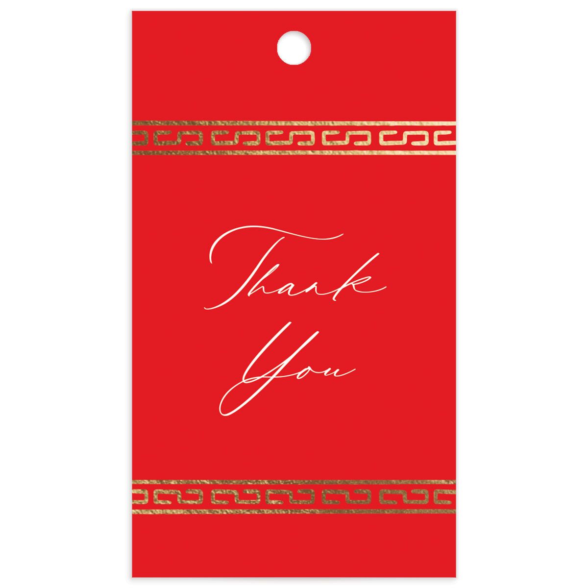 Double Happiness Favor Gift Tags front in red