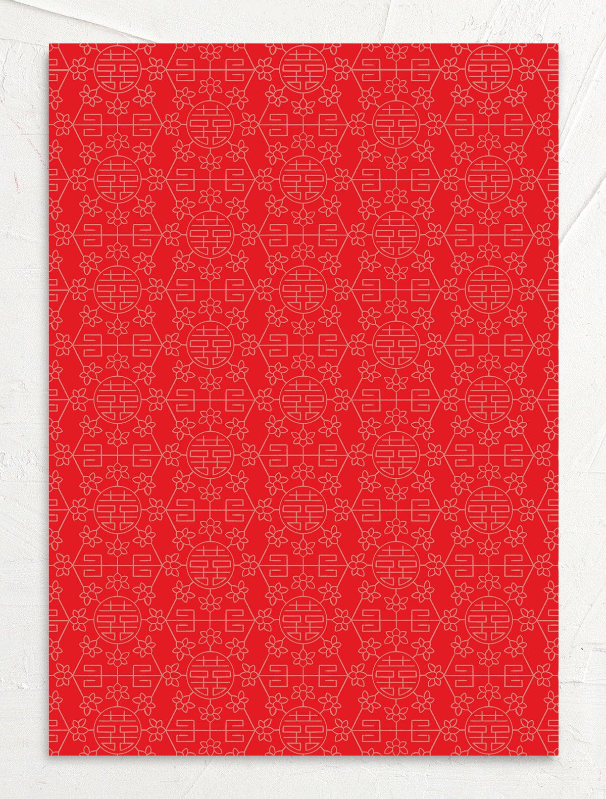 Double Happiness Rehearsal Dinner Invitations back in red