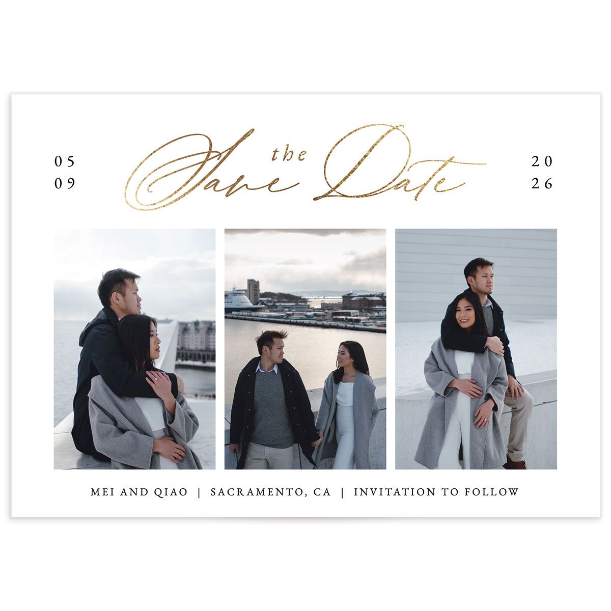 Double Happiness Save The Date Cards