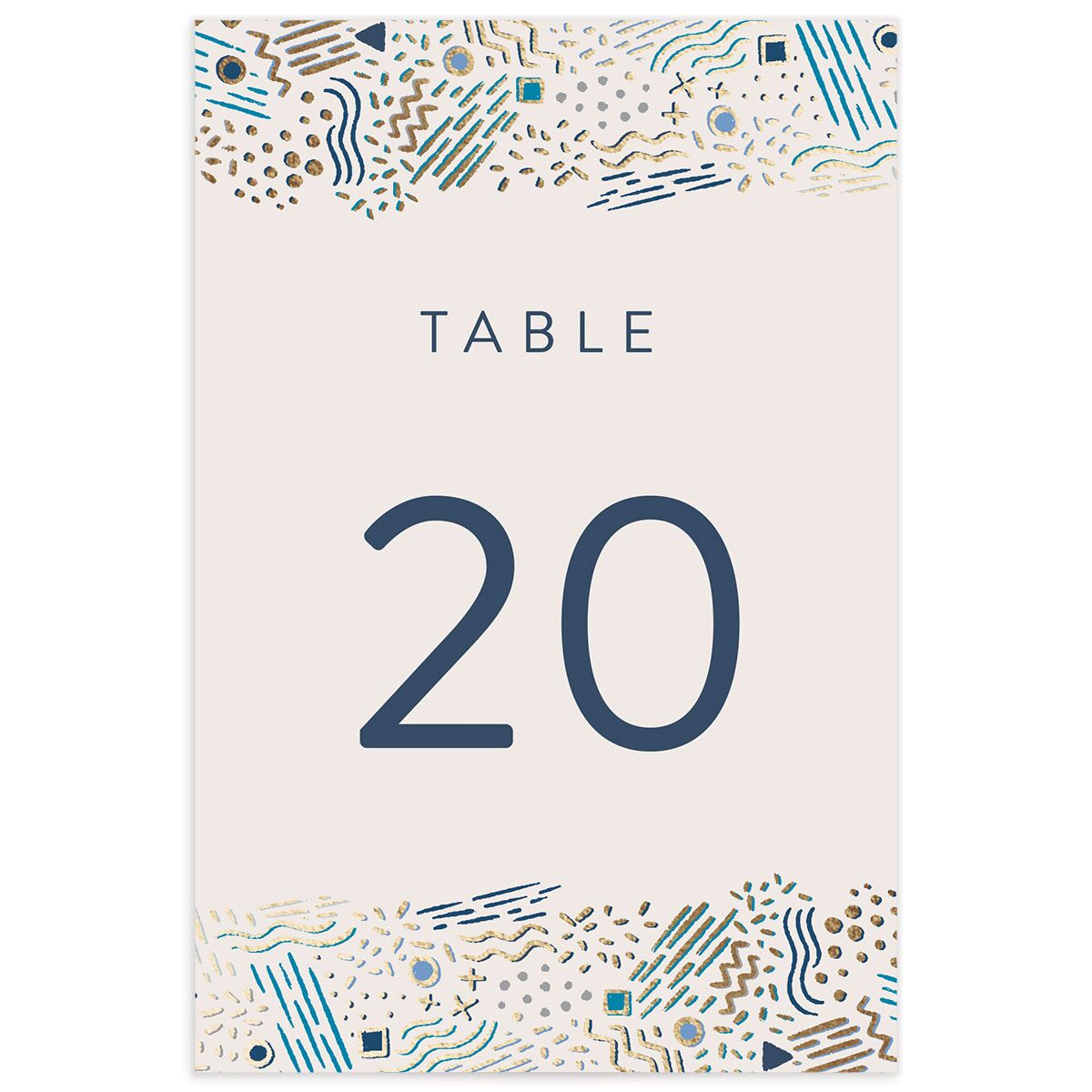 Nostalgic Confetti Table Numbers