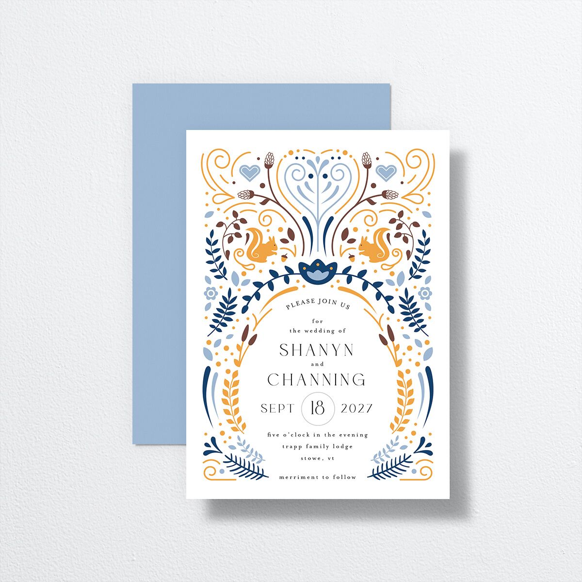 Nordic Folk Wedding Invitations — view 1
