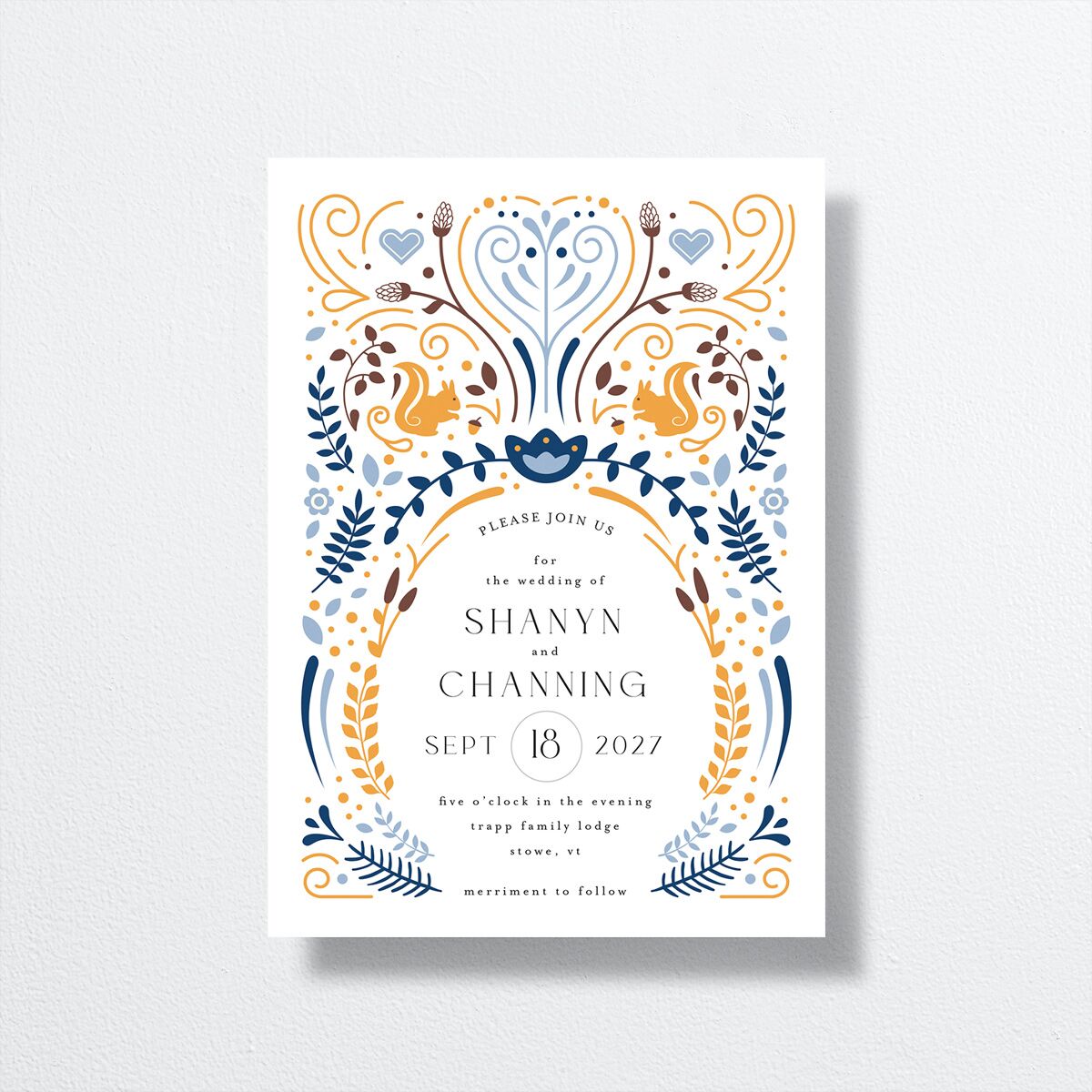 Nordic Folk Wedding Invitations — view 2