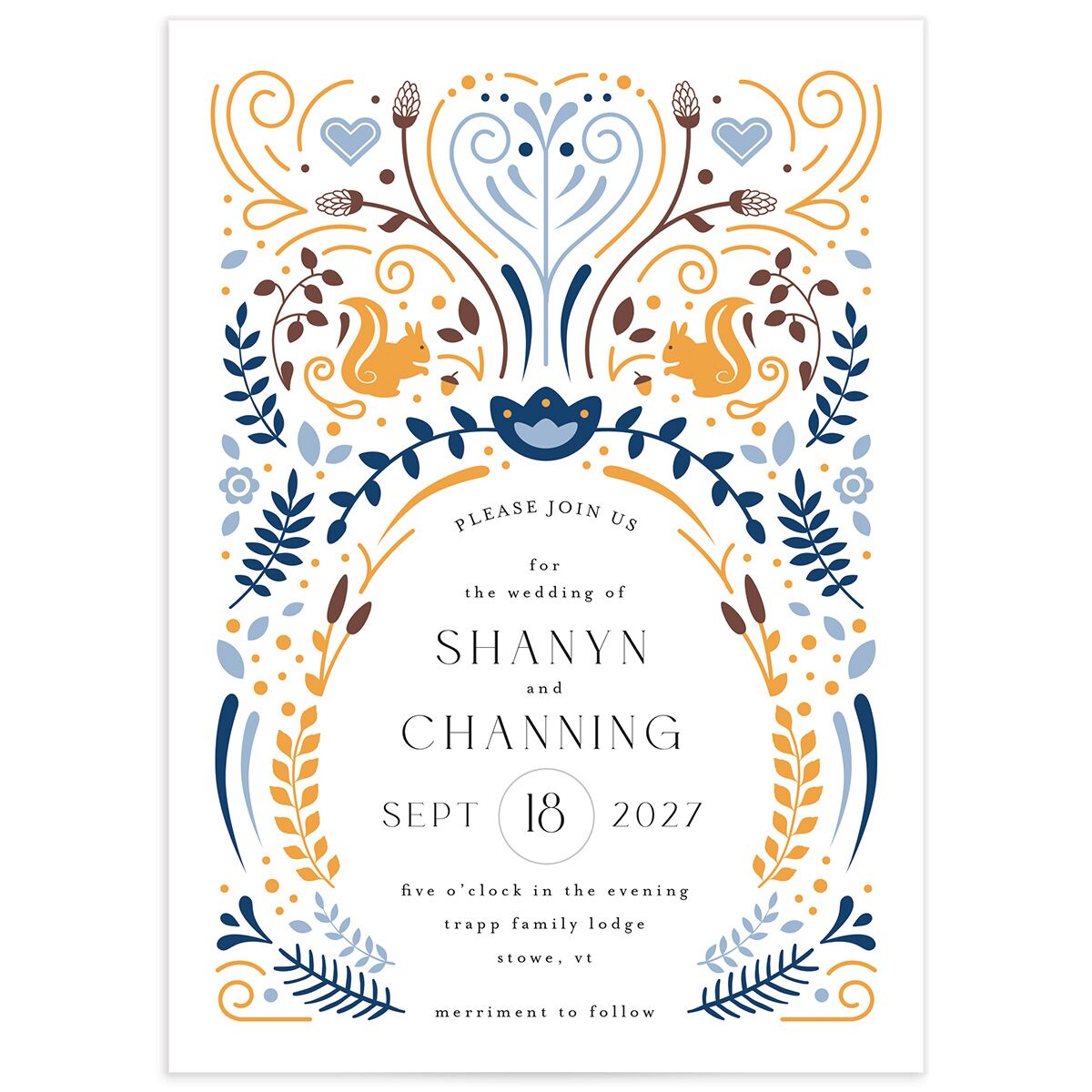 Nordic Folk Wedding Invitations