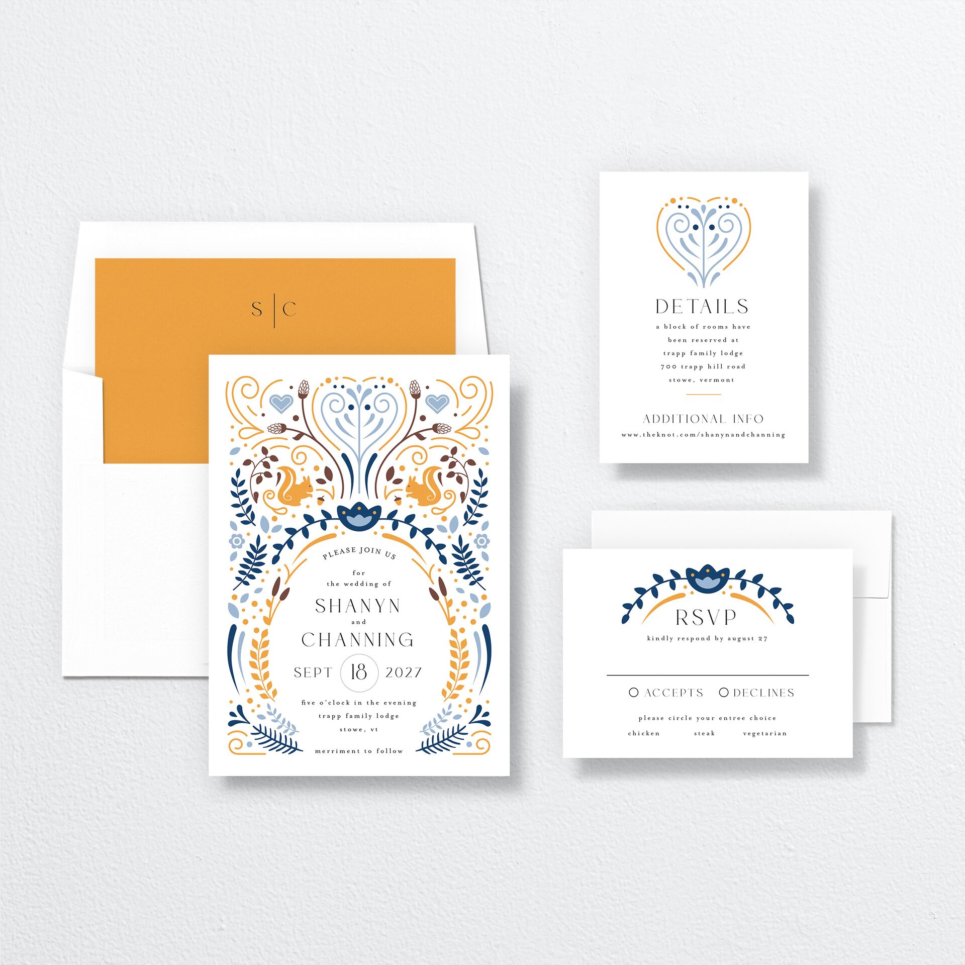 Nordic Folk Wedding Invitations — view 4