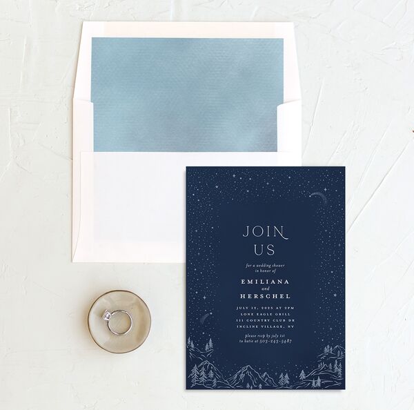Mountain Sky Bridal Shower Invitations envelope-and-liner