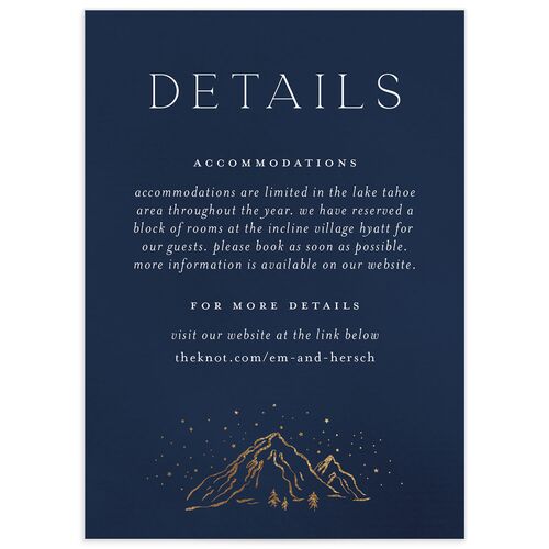 Mountain Sky Wedding Enclosure Cards - 