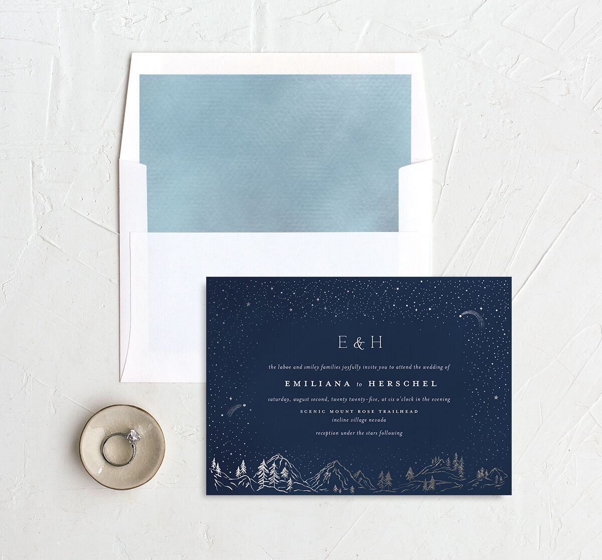 Mountain Sky Standard Envelope Liners envelope-and-liner in blue