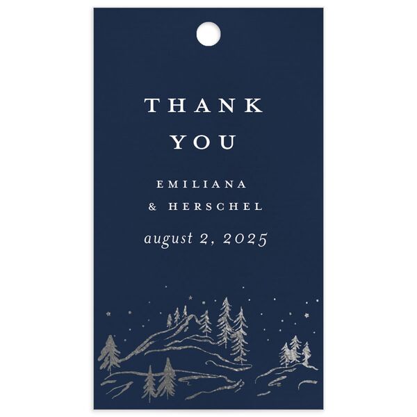 Mountain Sky Favor Gift Tags front