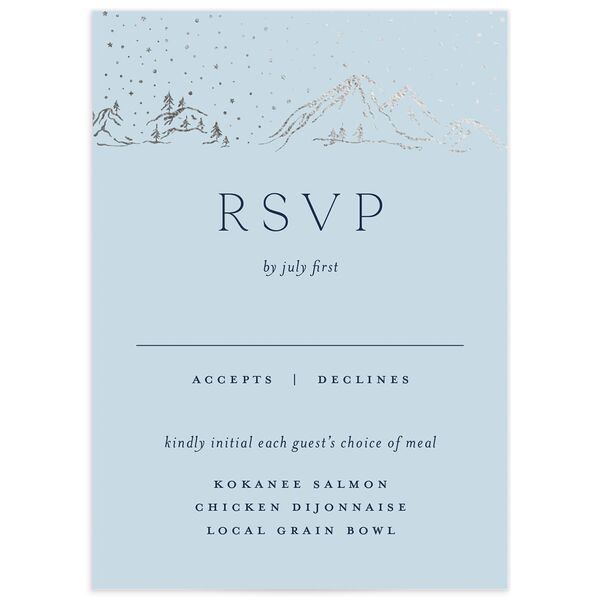 Mountain Sky Wedding Response Cards front