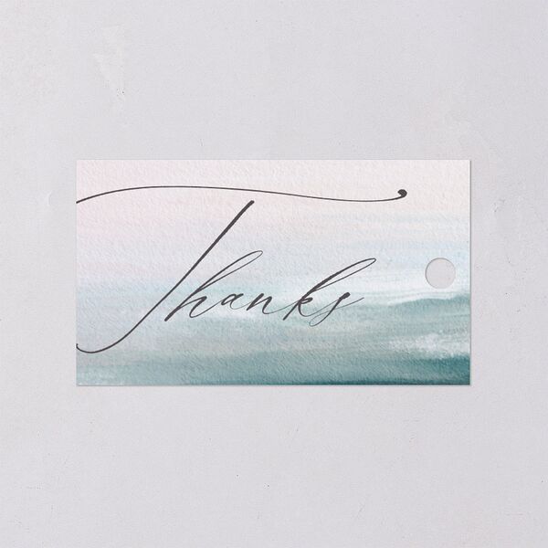 Abstract Beach Favor Gift Tags Regency Blue Signature