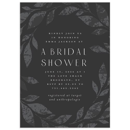 Gilded Leaves Bridal Shower Invitations