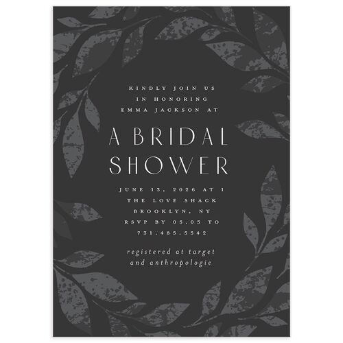 Gilded Leaves Bridal Shower Invitations - 