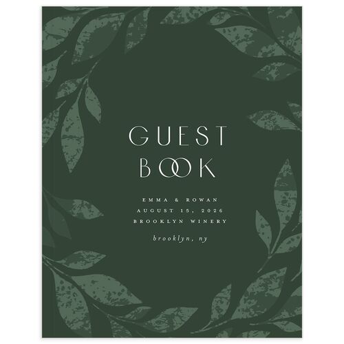 Gilded Leaves Wedding Guest Book