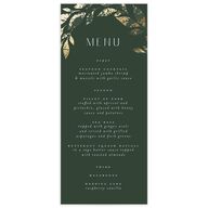 Gilded Leaves Menus Gold Hunter Green Signature