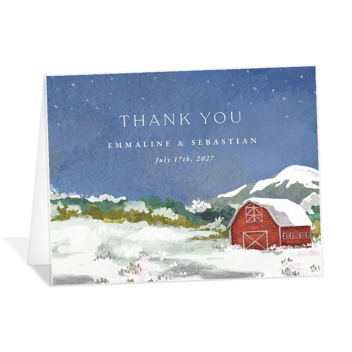 Western Barn Thank You Cards
