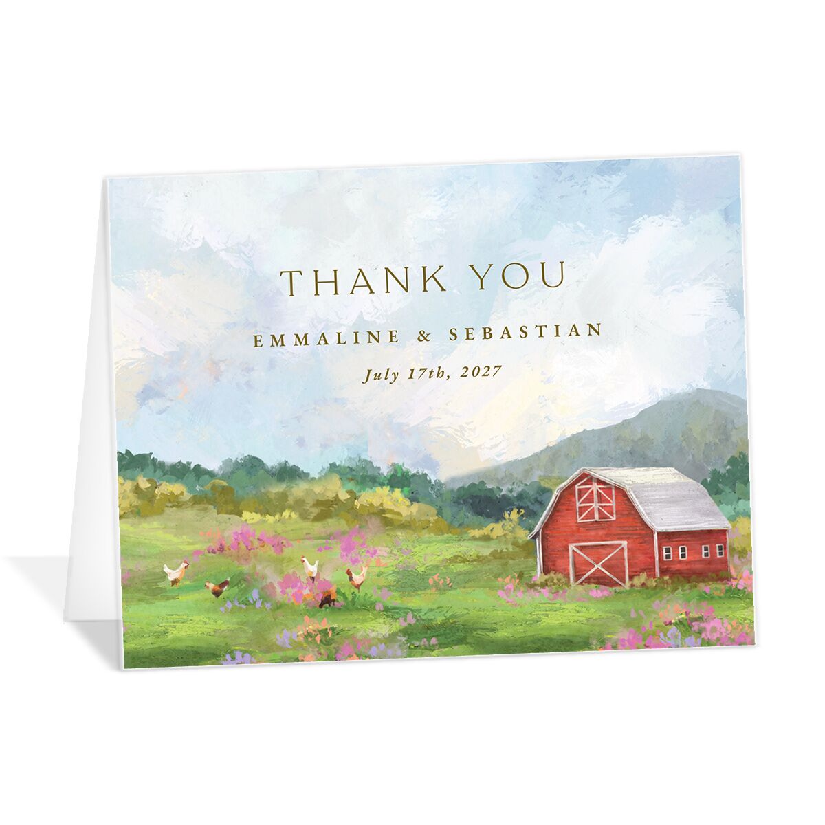 Western Barn Thank You Cards