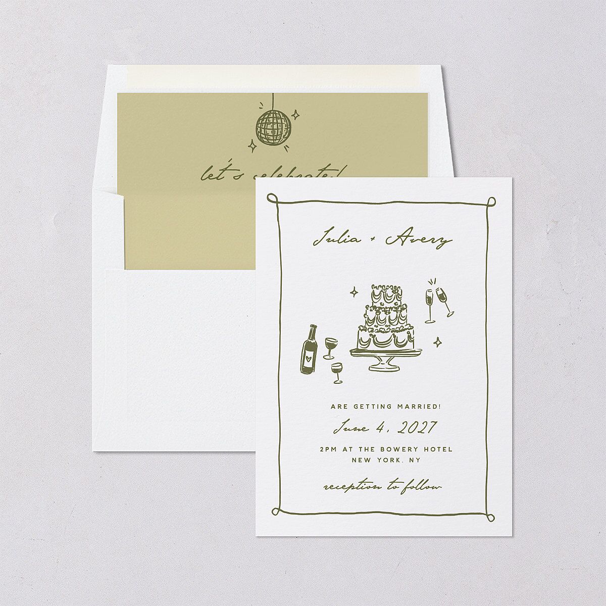 Hand Drawn Cake Envelope Liners Dark Camo Standard