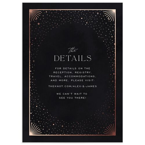 Written In The Stars Wedding Enclosure Cards - Black